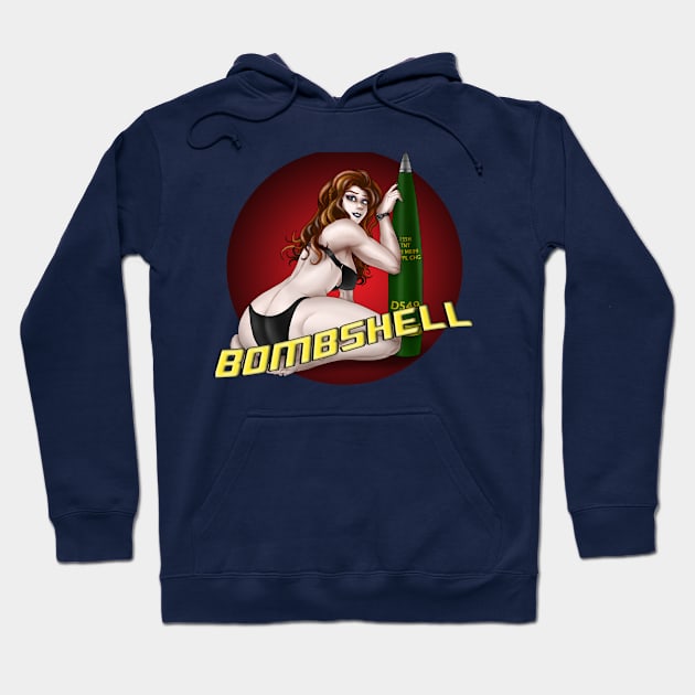 Bombshell Pinup Hoodie by Oswald's Oddities